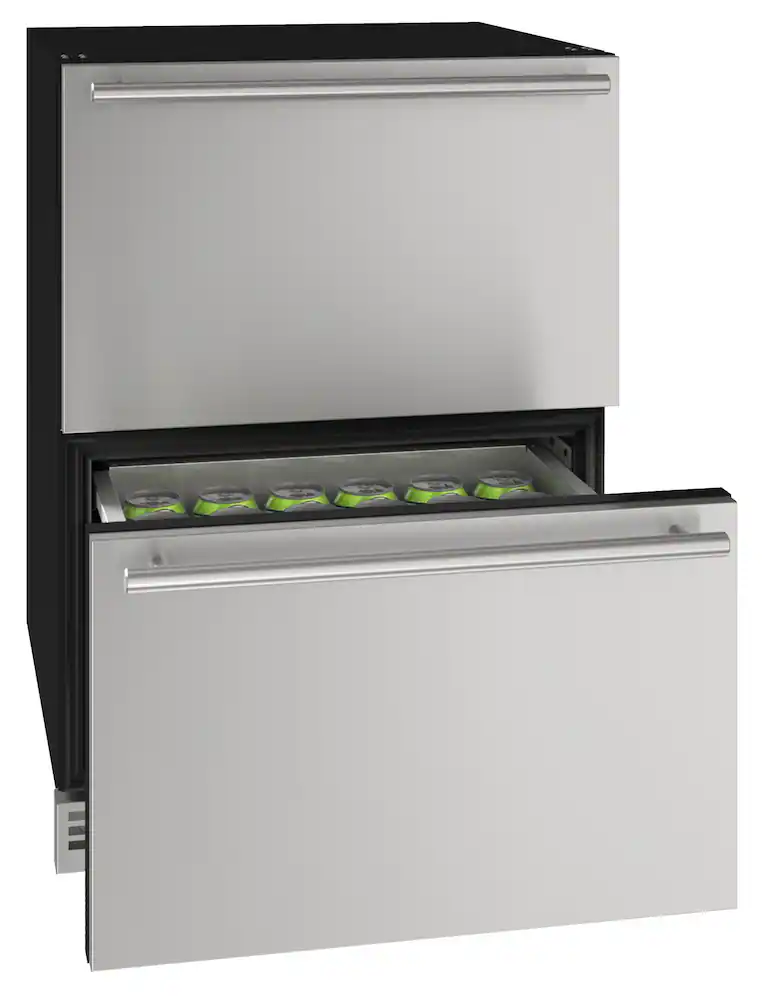 U-Line - 5.2 cu ft 1 Class 24” Refrigerator Drawers - Stainless Steel