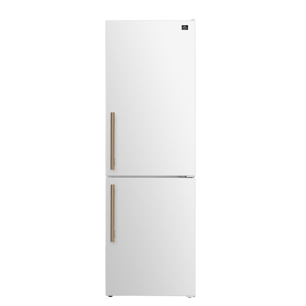 Forno Appliances - Custodia 10.3 Cu. Ft. 24" Counter-Depth Bottom Freezer Refrigerator with Right-Hinge Door and Total No Frost - White