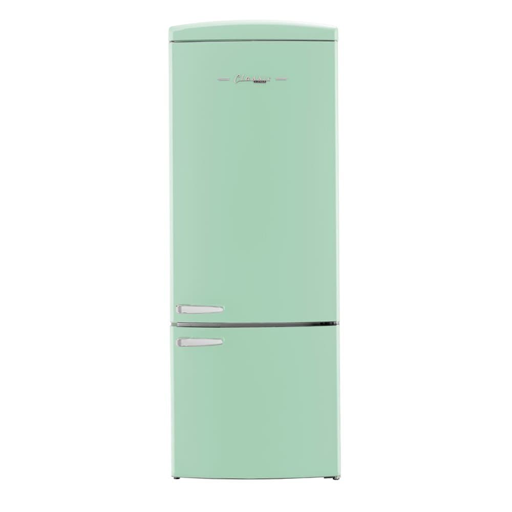 Unique Appliances - 28 in. Wide Classic Retro 16.7 cu.ft Bottom Freezer Counter Depth Refrigerator - Summer Mint Green