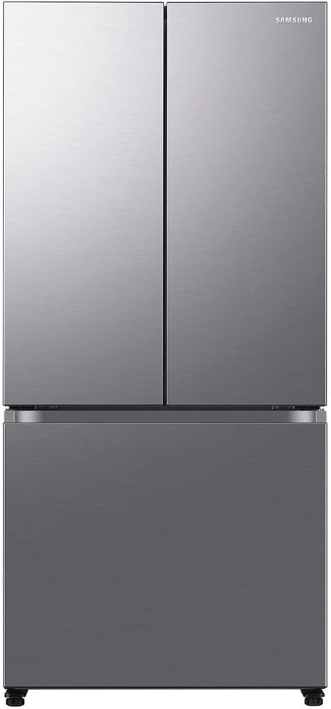 Samsung - 32 in. Wide 17.5 cu. ft. 3-Door French Door Counter Depth Smart Refrigerator with Twin Cooling Plus - Stainless Steel Look