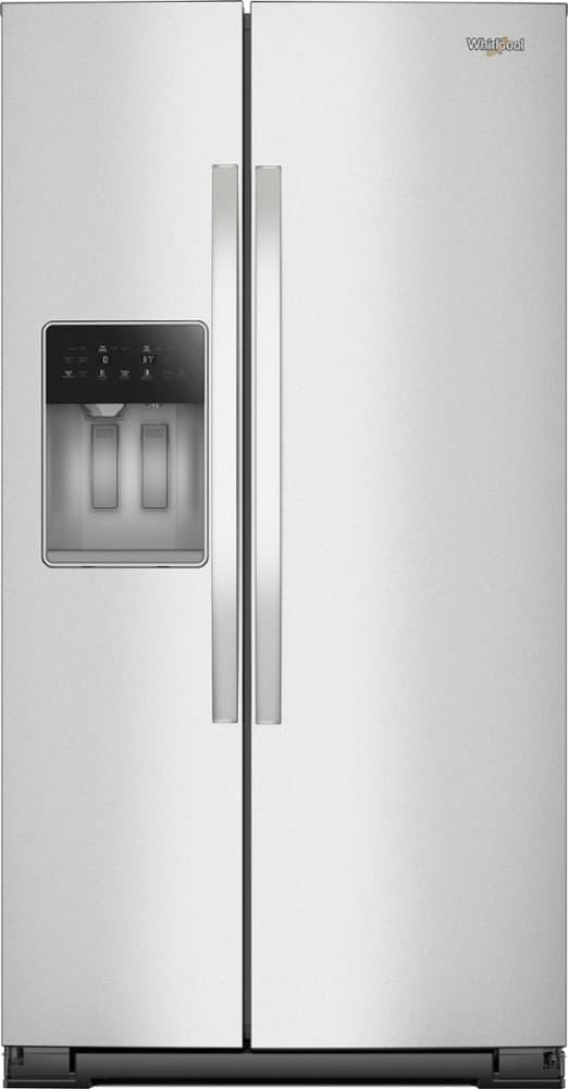 Whirlpool - 36 in. Wide 28.7 cu. ft. Side-by-Side Refrigerator with In-Door Ice & Water - Stainless Steel