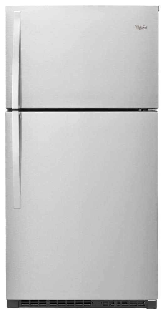 Whirlpool - 33 in. Wide 21.3 cu. ft. Top-Freezer Refrigerator - Monochromatic Stainless Steel
