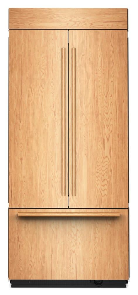 KitchenAid - 36" wide 20.8 cu. ft. Built-In Panel-Ready (not included) French Door Bottom Mount Refrigerator with Platinum Interior - Custom Panel Ready