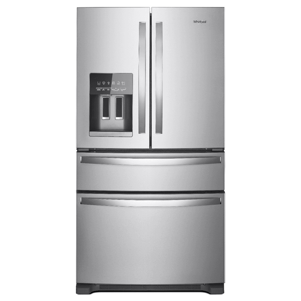 Whirlpool - 36 in. Wide 25 cu. ft. Wide French Door Bottom Mount Refrigerator with Two-Tier Freezer Storage - Stainless Steel