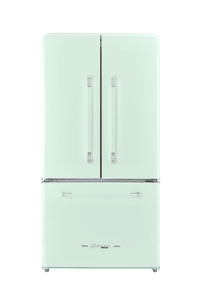 Unique Appliances - 36 in. Wide Classic Retro 36-inch 21 cu.ft. Counter Depth French Door Refrigerator - Summer Mint Green