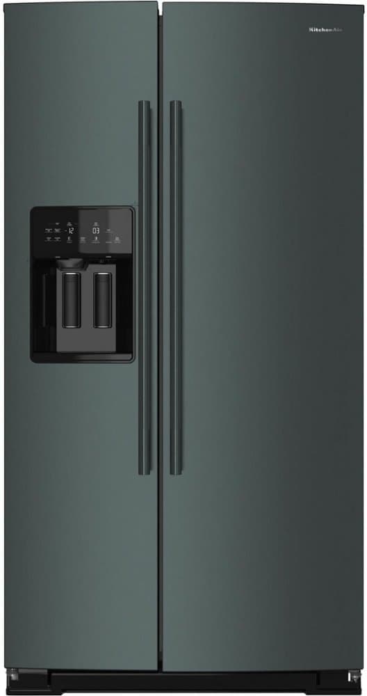 KitchenAid - 36 in. Wide 21 cu. ft. Side-by-Side Counter-Depth Refrigerator with Exterior Ice and Water Dispenser - Juniper