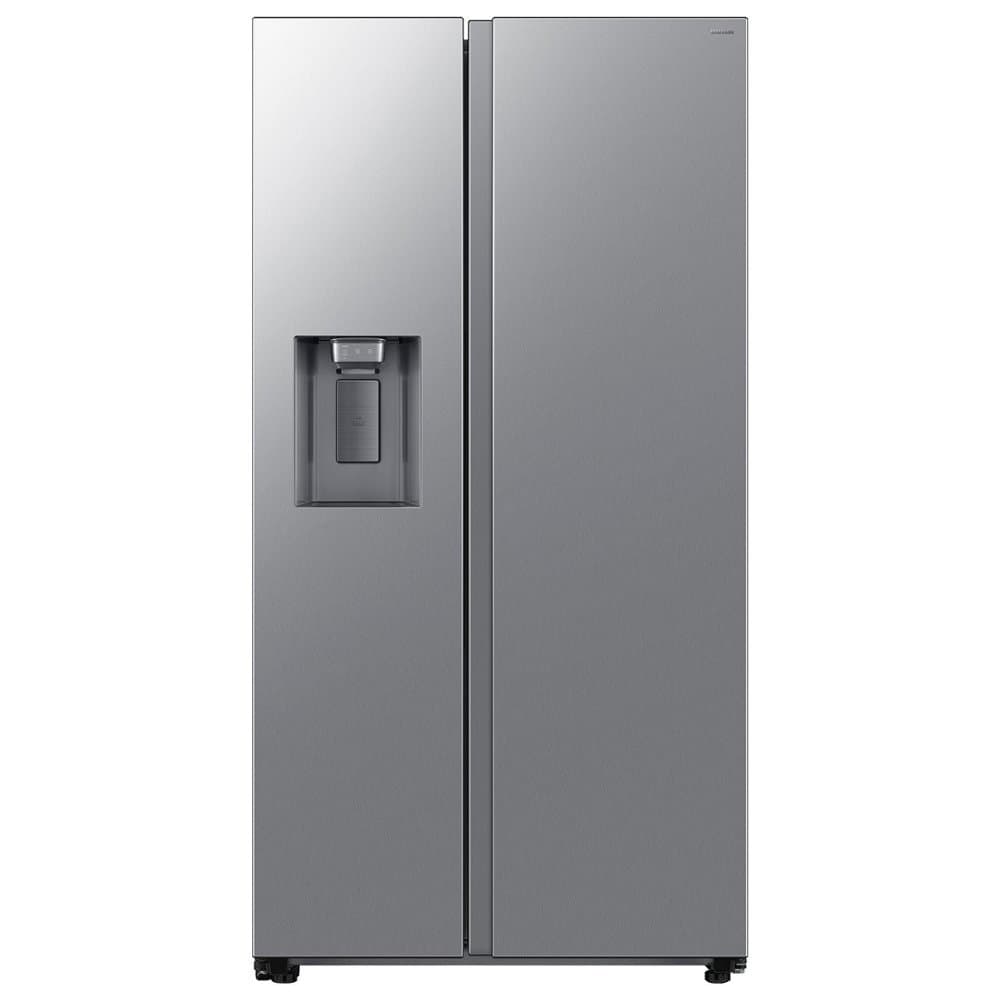 Samsung - 36 in. Wide Bespoke AI 27 cu. ft. Side-by-Side Refrigerator with Sphere Ice and External Water & Ice Dispenser - Stainless Steel