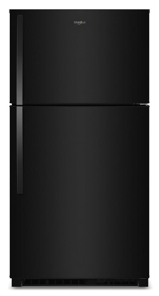 Whirlpool - 33 in. Wide 21.3 cu. ft. Top-Freezer Refrigerator with Total Coverage Cooling - Black