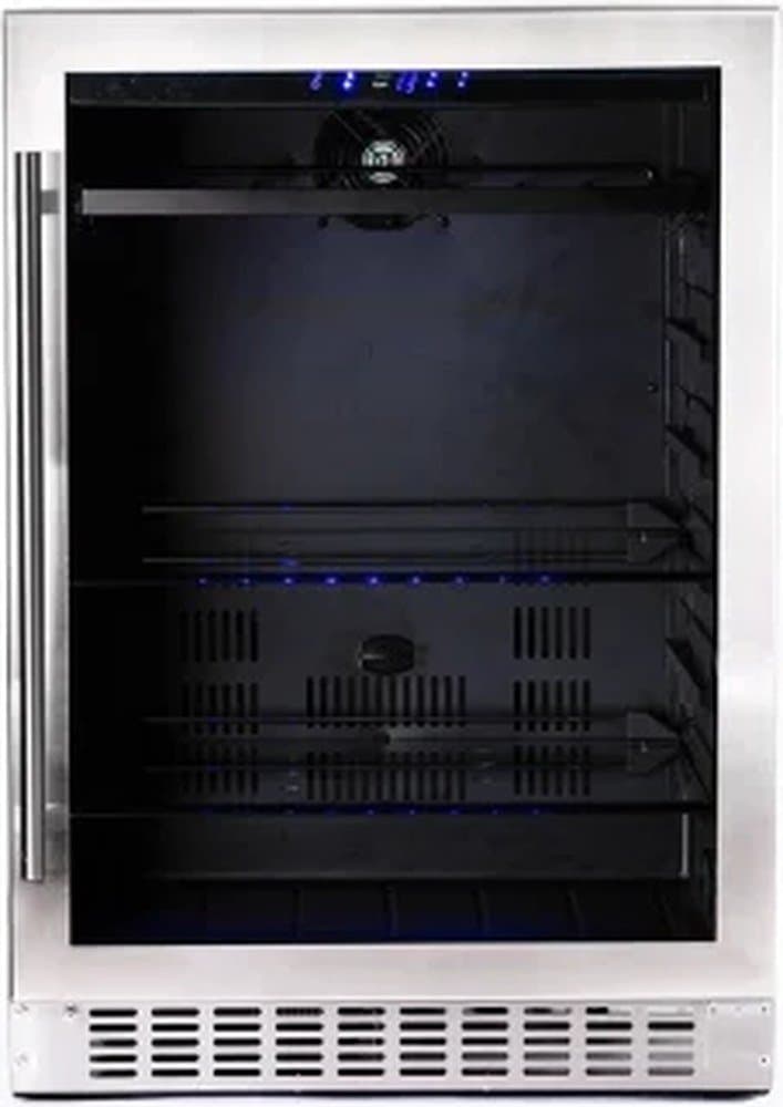 Azure - 24" Beverage Center w/ Glass Door & Stainless - Stainless Steel