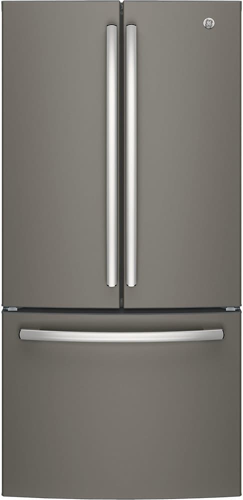 GE - 33 in. Wide 24.7 Cu. Ft. French Door Refrigerator with Internal Water Dispenser - Slate
