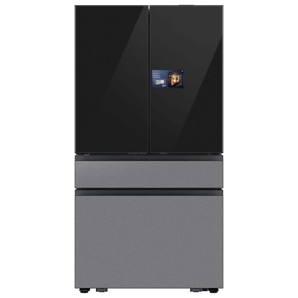 Samsung - 36 in. Wide Bespoke 29 cu. ft. 4-Door French Door Refrigerator with AI Home - Stainless Steel