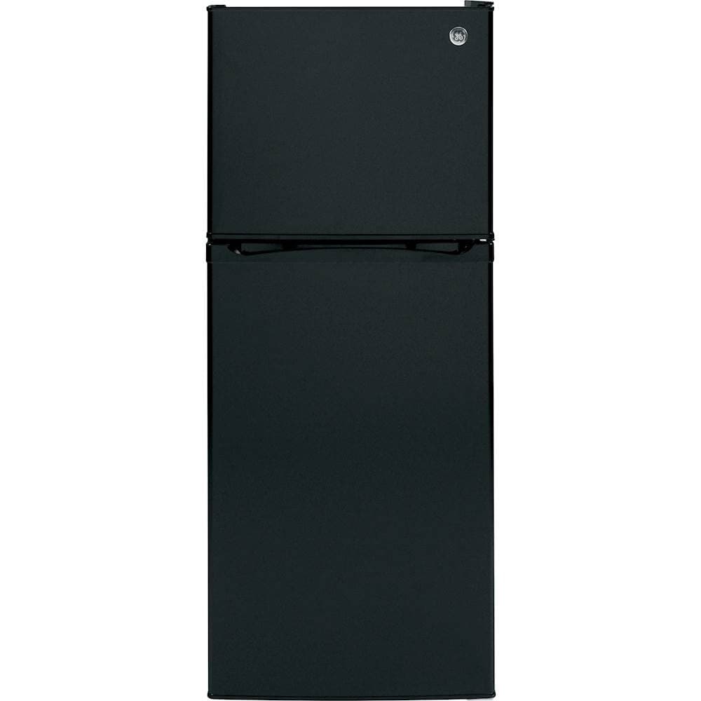 GE - 24 in. Wide 11.6 Cu. Ft. Top-Freezer Refrigerator with ENERGY STAR Certification - Black