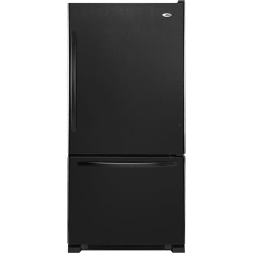 Amana - 33 in. Wide 22.1 cu. ft. Bottom-Freezer Refrigerator - Black