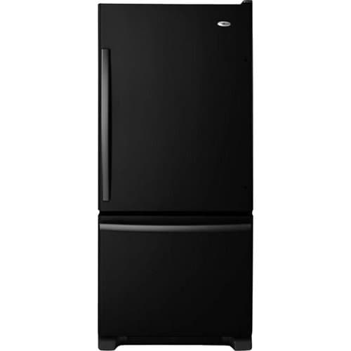 Amana - 30 in. Wide 18.5 cu. ft. Bottom-Freezer Refrigerator - Black