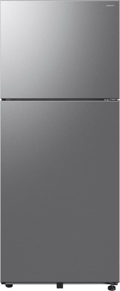 Samsung - 28 in. Wide 18 cu. ft. Garage Ready Top Freezer Refrigerator with Ice Maker - Stainless Steel