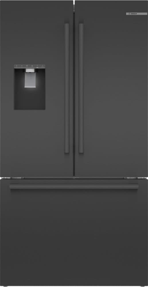 Bosch - 500 Series 36 in. Wide 21.6 Cu. Ft. French Door Bottom Freezer Door Counter-Depth Smart Refrigerator - Black Stainless Steel