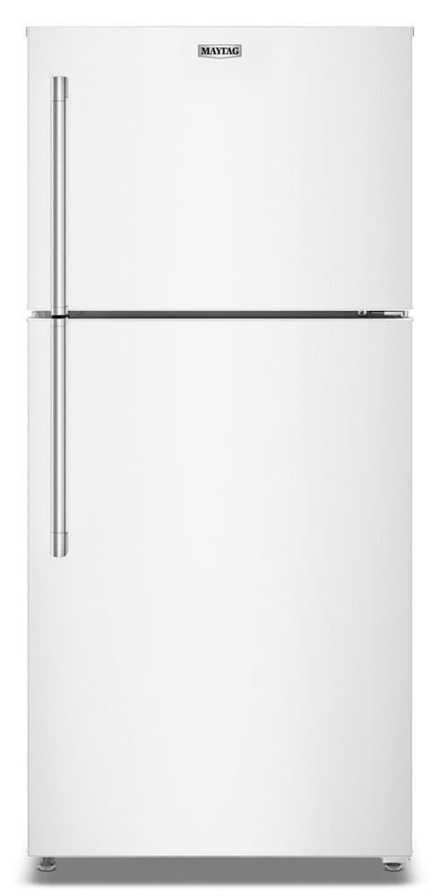 Maytag - 30 in. Wide 19 cu. ft. Top-Freezer Refrigerator with Garage Mode - White