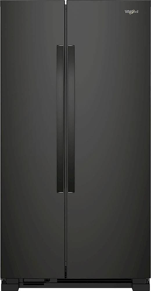 Whirlpool - 36 in. Wide 25.1 cu. ft. Side-by-Side Refrigerator - Black