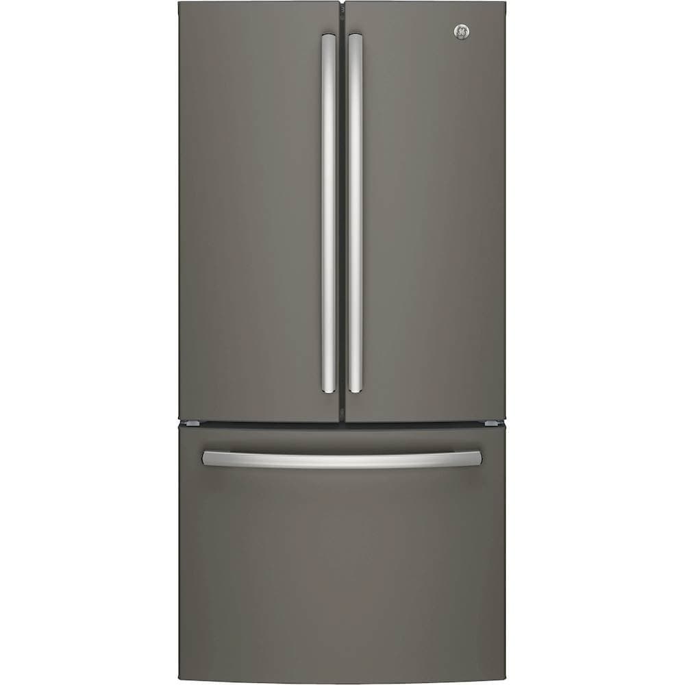 GE - 33 in. Wide 18.6 Cu. Ft. French Door Counter-Depth Refrigerator with Internal Water Dispenser - Slate