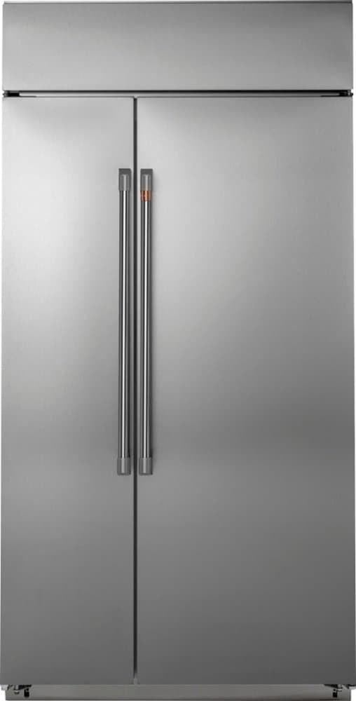 Café - 48 in. Wide 29.6 Cu. Ft. Side-by-Side Built-In Smart Refrigerator with Upfront Temperature Controls - Stainless Steel