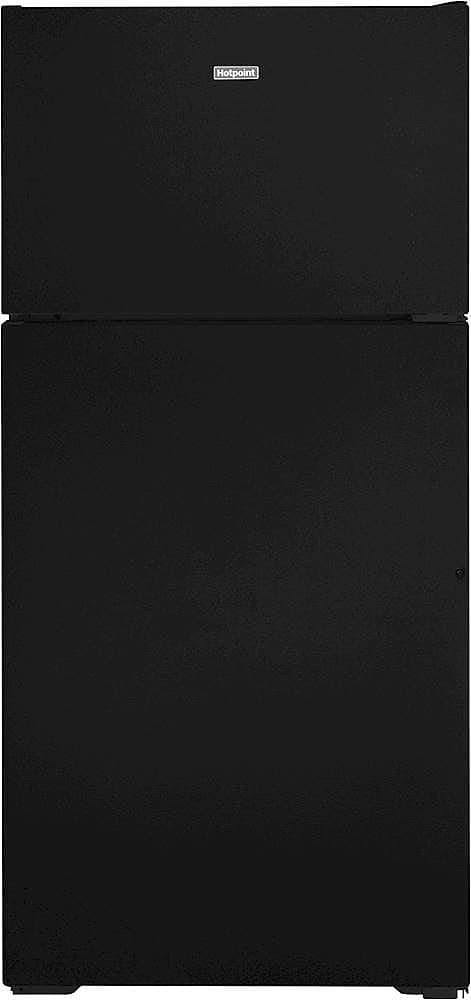 Hotpoint - 28 in. Wide 15.6 Cu. Ft. Top-Freezer Refrigerator with LED Interior Lighting - Black