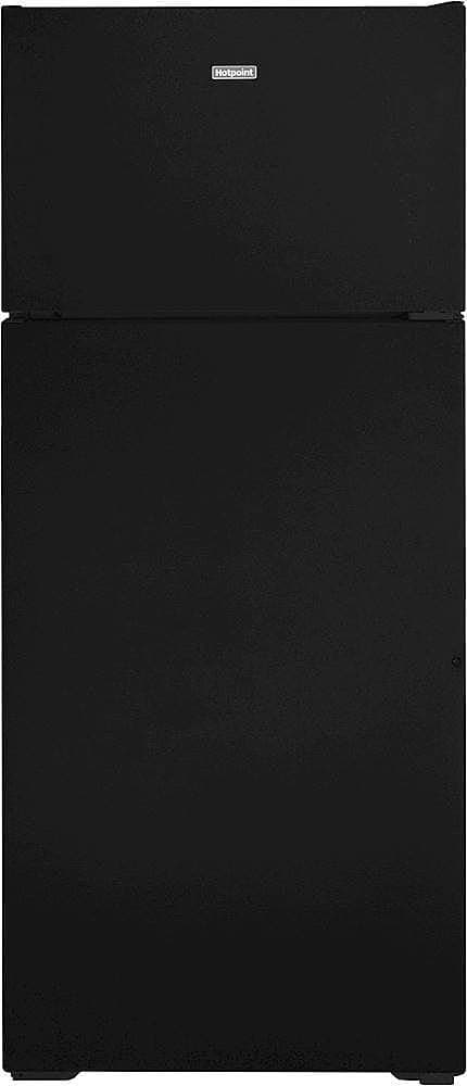 Hotpoint - 28 in. Wide 17.5 Cu. Ft. Top-Freezer Refrigerator with LED Interior Lighting - Black
