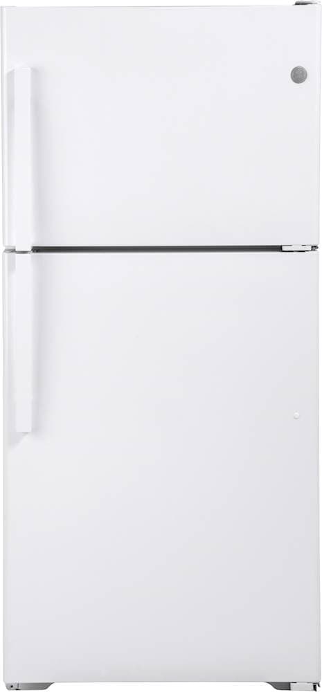 GE - 30 in. Wide 19.2 Cu. Ft. Top-Freezer Refrigerator with Interior LED Lighting - White