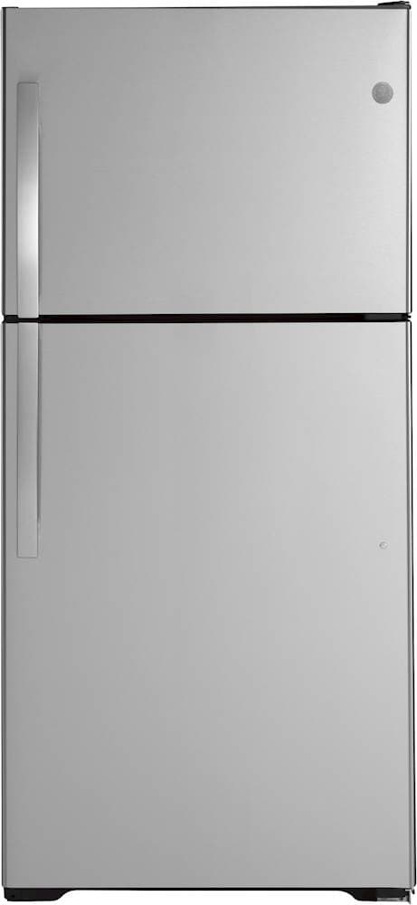 GE - 30 in. Wide 19.2 Cu. Ft. Top-Freezer Refrigerator with Premium Inner Door Modular Bins - Stainless Steel