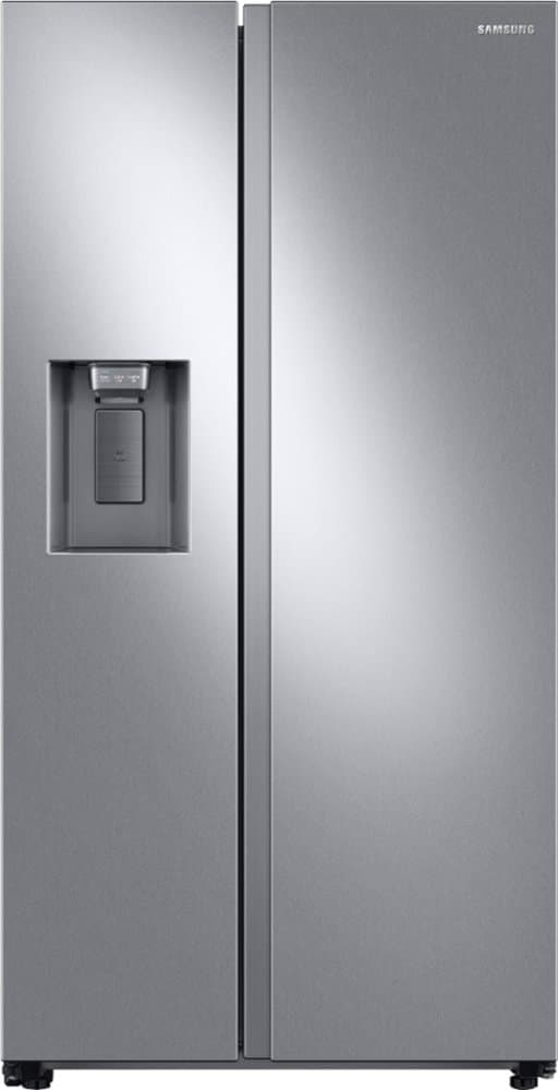 Samsung - 36 in. Wide 22 cu. ft. Side-by-Side Counter Depth Smart Refrigerator with All-Around Cooling - Stainless Steel