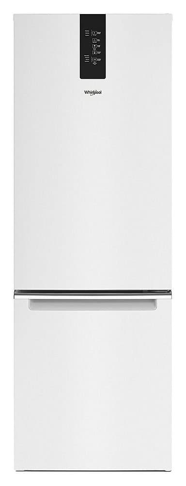 Whirlpool - 24 in. Wide 12.7 cu. ft. Garage Ready Bottom-Freezer Counter-Depth Refrigerator - White