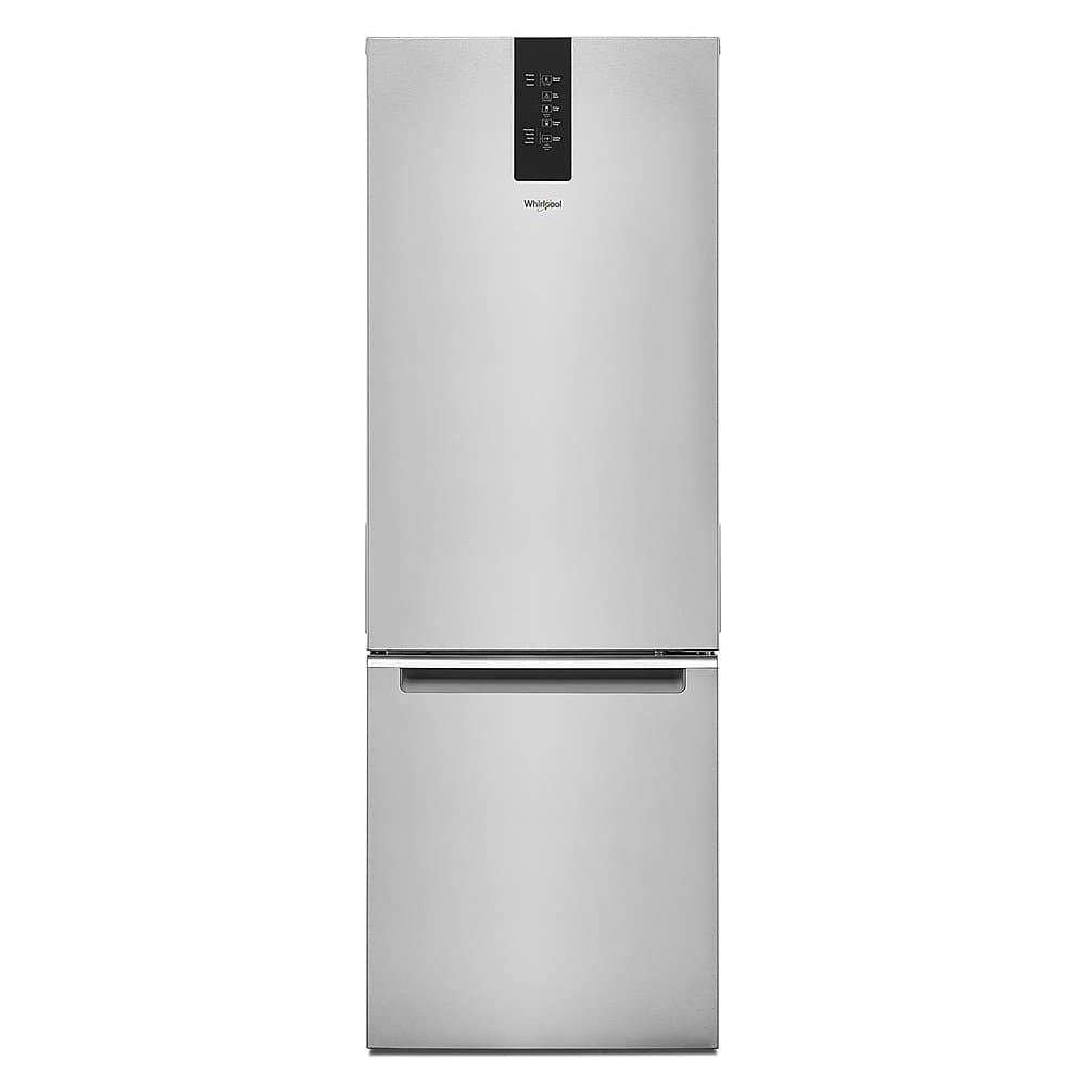 Whirlpool - 24 in. Wide 12.7 cu. ft. Bottom-Freezer Counter-Depth Refrigerator - Stainless Steel