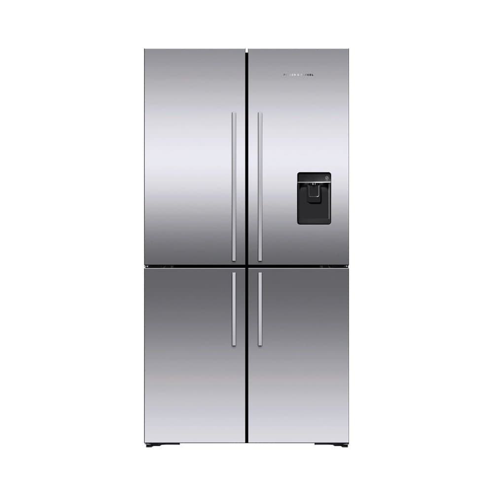 Fisher & Paykel - 36 in. Wide 36-In 18.9 cu ft Freestanding Quad Door Refrigerator - Stainless Steel