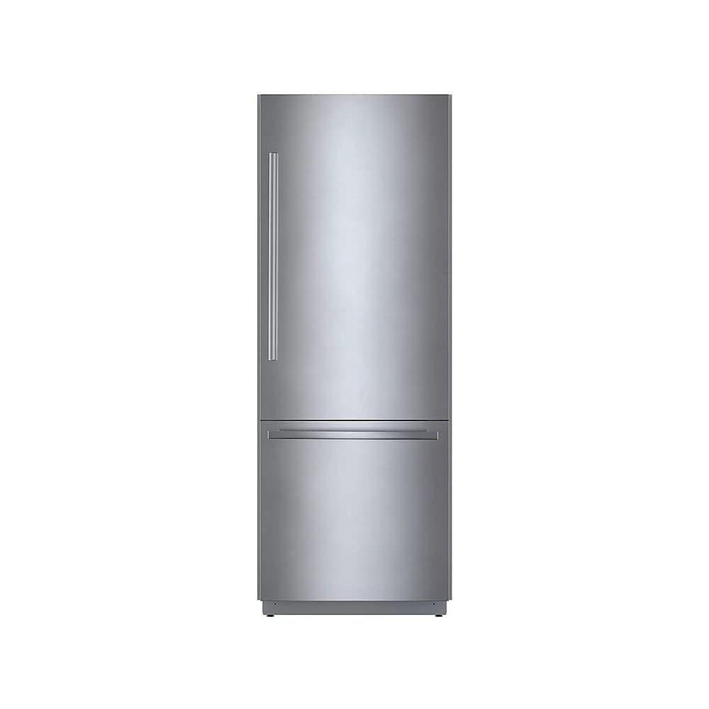 Bosch - Benchmark Series 30 in. Wide 16 Cu. Ft. Bottom Freezer Built-in Counter-Depth Smart Refrigerator - Stainless Steel