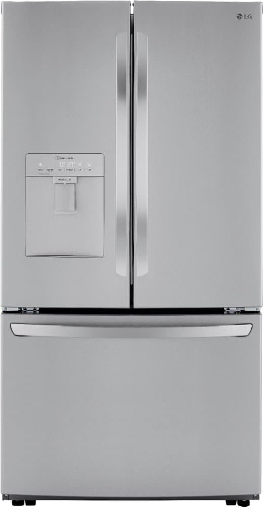 LG - 36-in Wide 29 Cu. Ft. French Door Smart Refrigerator with External Water Dispenser - Stainless Steel