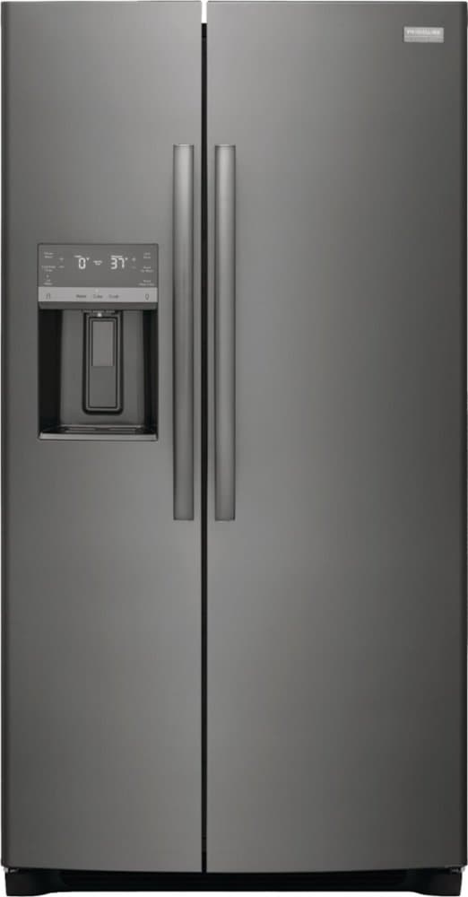 Frigidaire - Gallery 36 in. Wide 22.3 Cu. Ft. Side-by-Side Counter-Depth Refrigerator - Black Stainless Steel
