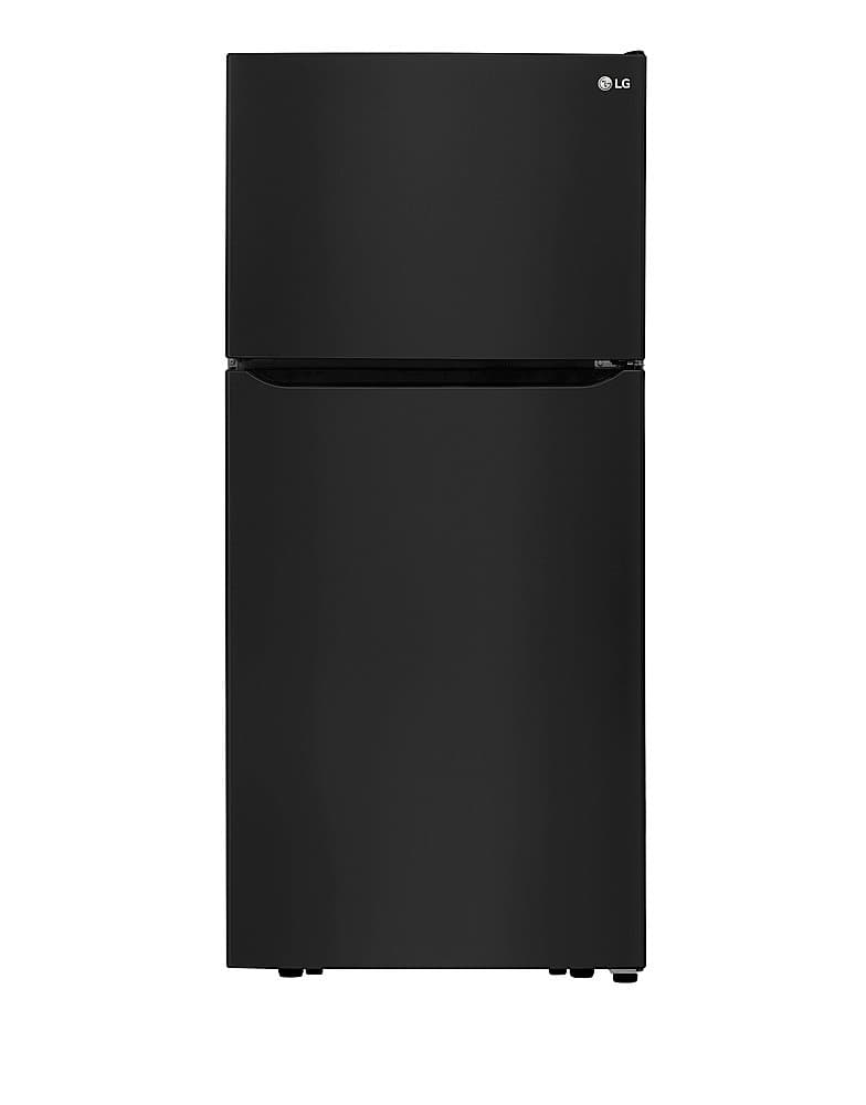 LG - 30-in Wide 20.2 Cu. Ft. Top Freezer Refrigerator - Black