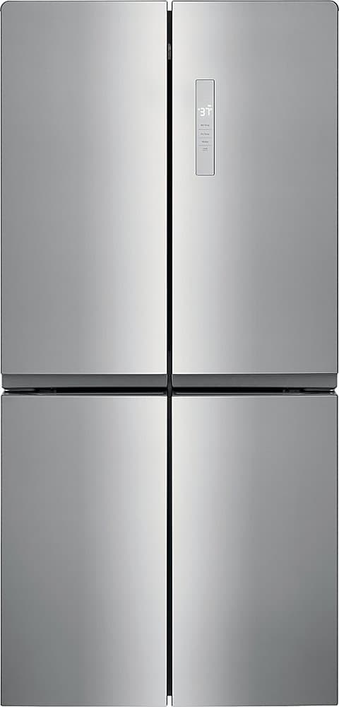 Frigidaire - 33 in. Wide 17.4 Cu. Ft. 4-Door French Door Refrigerator - Fingerprint-Resistant Stainless Steel Look