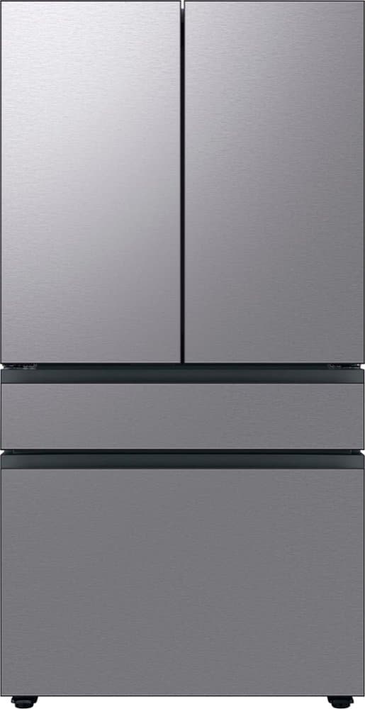 Samsung - 36 in. Wide BESPOKE 23 cu. ft. 4-Door French Door Counter Depth Smart Refrigerator with AutoFill Water Pitcher - Stainless Steel