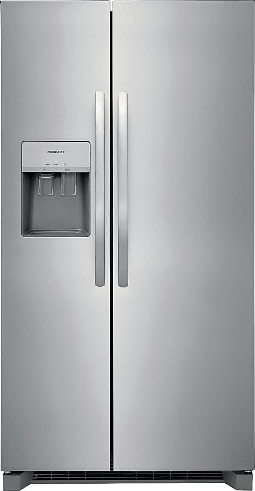 Frigidaire - 36 in. Wide 25.6 Cu. Ft. Side-by-Side Refrigerator - Stainless Steel