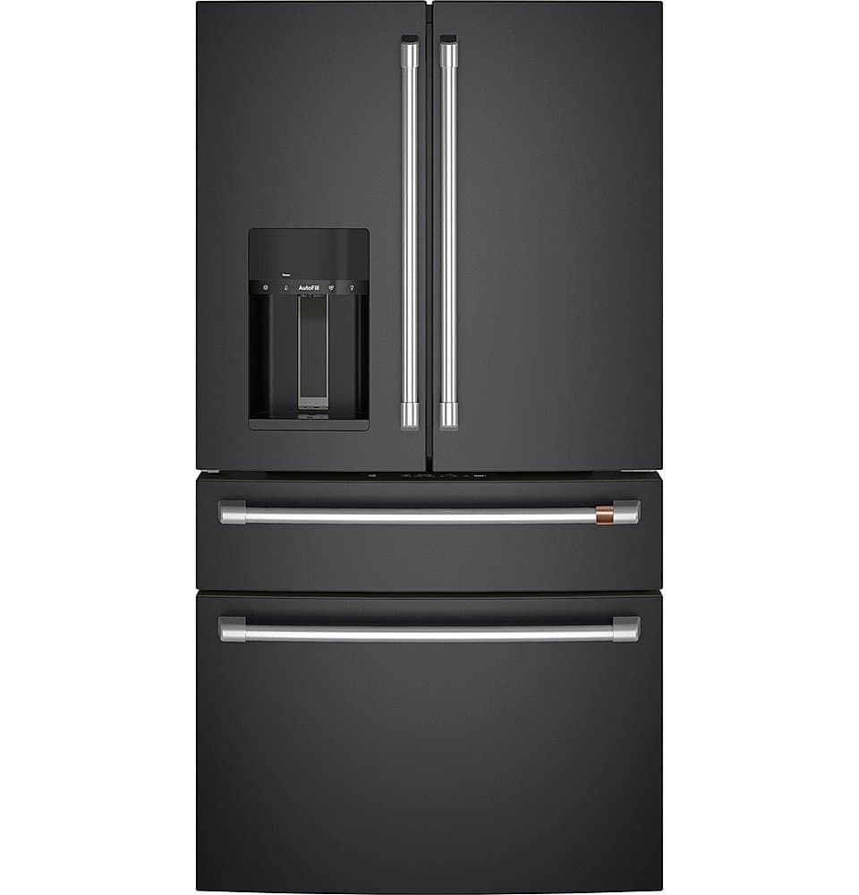 Café - 36 in. Wide 22.3 Cu. Ft. 4-Door French Door Counter-Depth Smart Refrigerator with Convertible Drawer with Soft Freeze - Matte Black