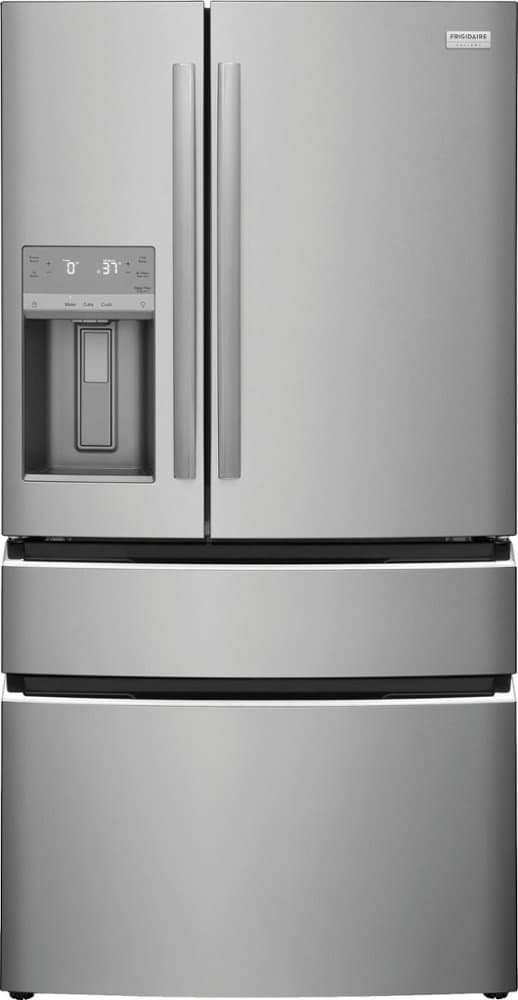 Frigidaire - Gallery 36 in. Wide 21.5 Cu. Ft. 4-Door French Door Counter-Depth Refrigerator - Smudge Proof Stainless Steel