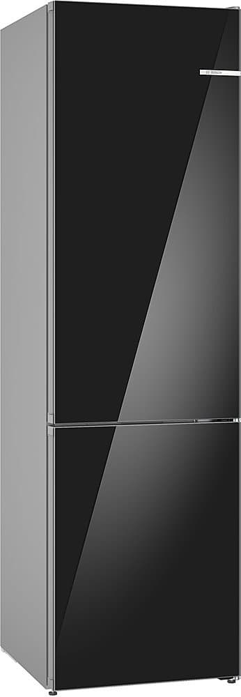Bosch - 800 Series 24 in. Wide 12.8 Cu. Ft Bottom Freezer Counter-Depth Smart Refrigerator with Internal Ice and Water Dispenser - Black