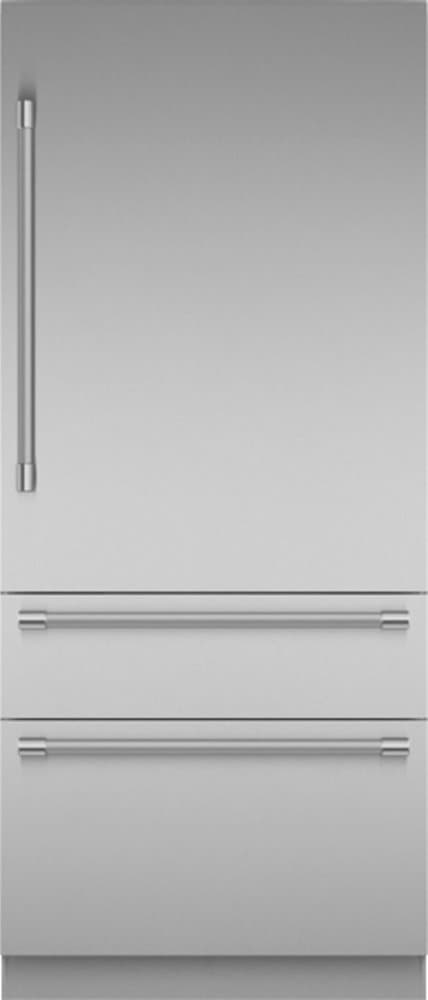 Thermador - Freedom Collection 36 in. Wide 18.8 Cu. Ft. Bottom Freezer Built-in Smart Refrigerator with Professional Series Handles - Stainless Steel