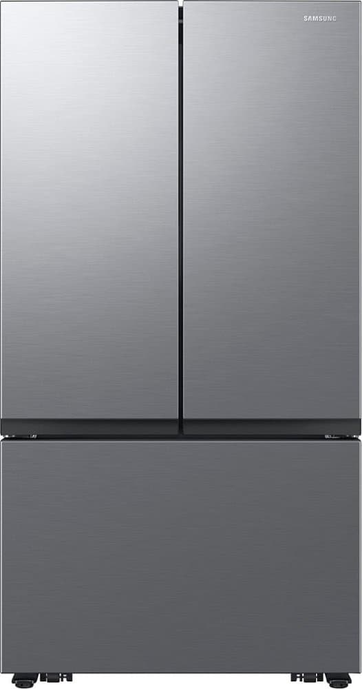 Samsung - 36 in. Wide 27 cu. ft. 3-Door French Door Counter Depth Smart Refrigerator with Dual Auto Ice Maker - Stainless Steel