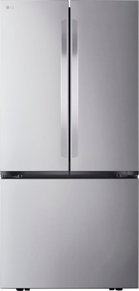 LG - 33-in Wide Counter-Depth MAX 20.8 Cu. Ft. French Door Smart Refrigerator with Ice - Stainless Steel