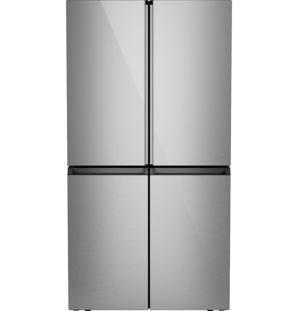 Café - 36 in. Wide 28.3 Cu. Ft. 4-Door French Door Smart Refrigerator with Dual-Dispense AutoFill Pitcher - Platinum Glass