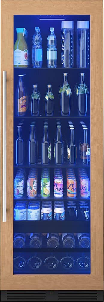 Zephyr - 24 in. Wide Presrv 24 in. 14-Bottle and 266-Can Single Zone Full Size Panel Ready Beverage Cooler - Custom Panel Ready
