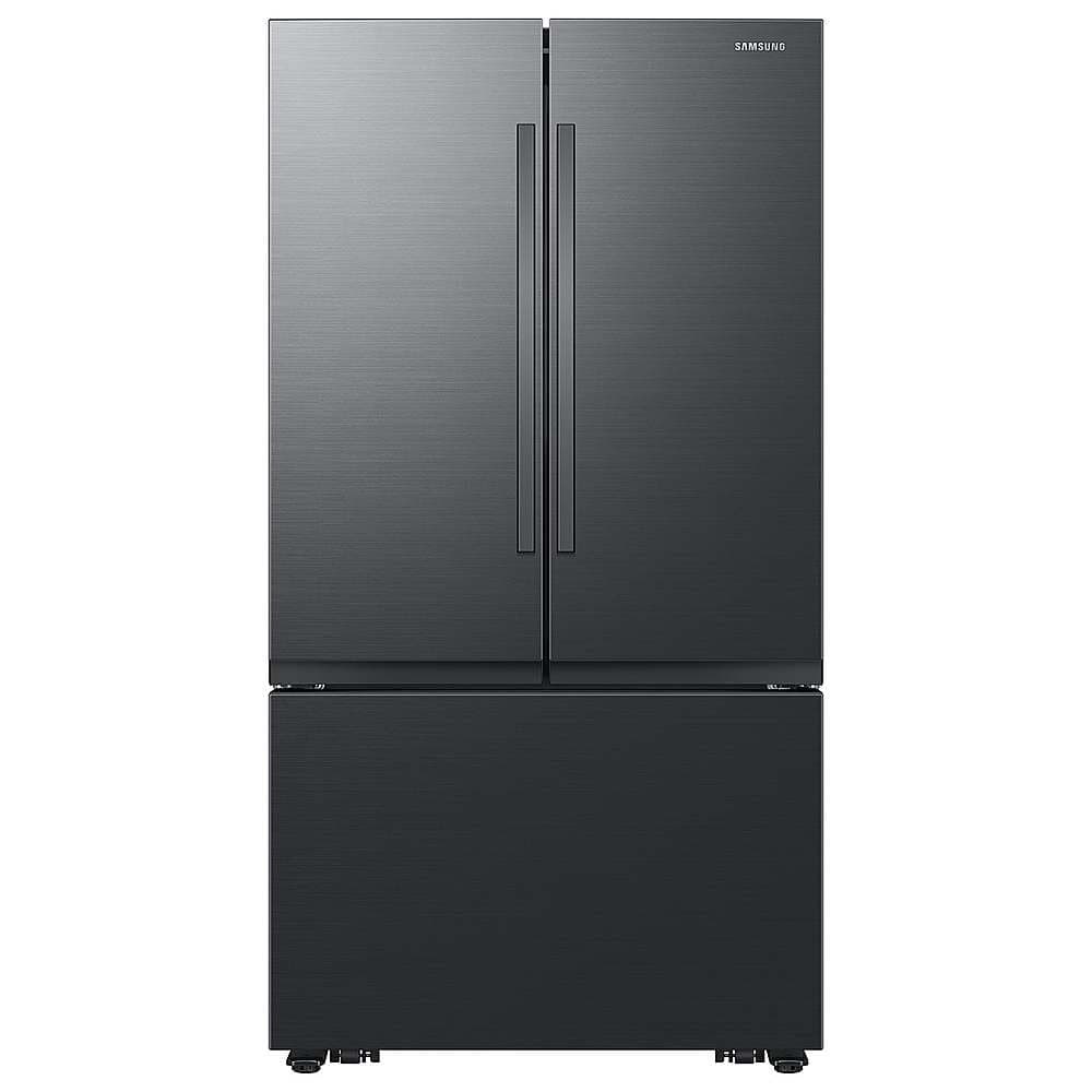 Samsung - 36 in. Wide Open Box 32 cu. ft. 3-Door French Door Smart Refrigerator with Dual Auto Ice Maker - Matte Black