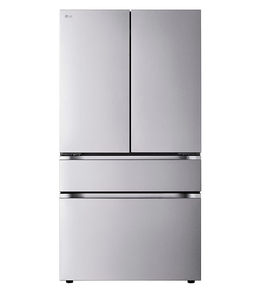 LG - 36-in Wide Counter-Depth MAX 25.5 Cu. Ft. 4-Door French Door Smart Refrigerator with Full-Convert Drawer - Stainless Steel