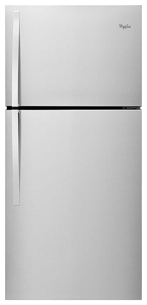 Whirlpool - 19.2 Cu. Ft. Top-Freezer Refrigerator - Monochromatic Stainless Steel